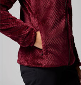 The Columbia Women's Fire Side II Sherpa Full Zip Fleece Jacket in Wine Red