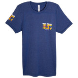 TYLER'S Stars & Stros Tee in gray, displayed at an angle view