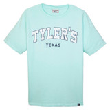 TYLER'S Arch Varsity Tee navy blue angled view