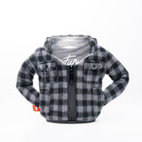 Puffin Drinkwear Lumberjack Koozie in pewter gray color