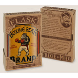 Trixie & Milo Boxing Bear Brand Flask in grande size, angled view