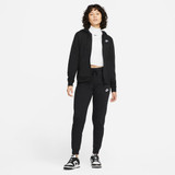 Nike Women's Sportswear Club Fleece Full-Zip Hoodie Black front view