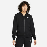 Nike Women's Sportswear Club Fleece Full-Zip Hoodie Black lifestyle view