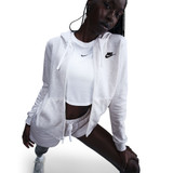 Nike Women's Sportswear Club Fleece Full-Zip Hoodie in Birch Heather Colorway