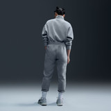 Nike Women's Sportswear Phoenix Fleece Oversized 1/2-Zip Crop Sweatshirt in Dark Grey Heather colorway