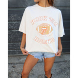 Livy Lu Rolling Stones Hook 'Em Horns thrifted tee, vintage graphic detail view