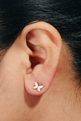 Fame Mini Butterfly Stud Earrings detail view