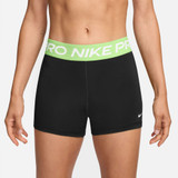 Nike Women's Pro 3" Shorts in Volt side view