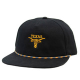 TYLER'S Texas Rope Hepcat Snapback tan and brown leather side view