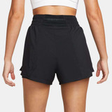 Nike Women's Dri-FIT One High-Waisted 3" 2-in-1 Shorts Black back view