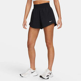 Nike Women's Dri-FIT One High-Waisted 3" 2-in-1 Shorts Black product shot