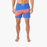 Fair Harbor Men's The Bungalow 5" Swim Trunks - Pink Colorblock Volley Shorts 68 TYLER'S