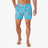 Fair Harbor Men's The Bungalow 5" Swim Trunks - Blue Parrot Party Volley Shorts 68 TYLER'S