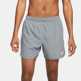 Nike Men's Dri-FIT Challenger 5 Inch Brief-Lined Shorts Grey side view