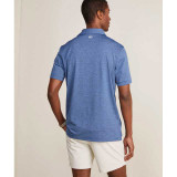 The Vineyard Vines Men's St. Jean Stripe Sankaty Polo in the Blue Depth Tejeda