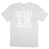 Racquet & Jog Ash/White Track Tee back view