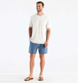 Free Fly Men's Bamboo Flex Pocket Tee Bright White front view