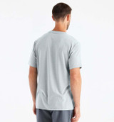 The Free Fly Men's Bamboo Flex Pocket Tee in Heather Aspen Grey