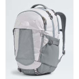 The North Face Women's Recon Backpack in TNF White Metallic and Mid Grey, side view