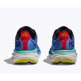 The Hoka Men's Clifton 9 Running Shoes in the Virtual Blue/Cerise Colorway