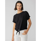 Sanctuary Women's All Day Tie Tee Black full length