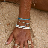 Pura Vida Blue Swell Bracelet colorway 229630 front view