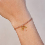 Pura Vida Chasing Rainbows Charm Bracelet Almond close-up