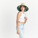 Hemlock Hat Co. Hemlock Straw Lifeguard Hat in Caicos, angled view