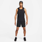 Nike Men's Dri-FIT Miler Running Tank Black angled view