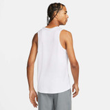 Nike Men's Dri-FIT Miler Running Tank White angled side view