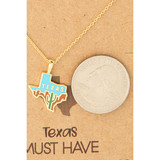 Texas State Desert Pendant Necklace