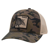TYLER'S Texas Armadillo Trucker Hat in khaki with mesh back panels
