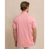 Southern Tide Men's brrr°-eeze Heather Performance Polo Shirt in Heather Flamingo Pink detail