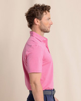 Southern Tide Men's brrr°-eeze Heather Performance Polo Shirt in Very Berry
