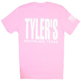 TYLER'S Heather Bubblegum Track Tee Southlake back view