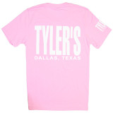 TYLER'S Heather Bubblegum Track Tee Dallas back view