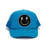 Local Beach Bolt Smiley Face Trucker Hat with mesh back panels