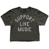 Retro Brand Women's Support Live Music Crop Tee