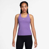 Nike Women's Swoosh Padded Sports Bra Tank Black Raspberry front view