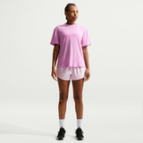 The Nike Women's Dri-FIT One 3in Brief-Lined Shorts in Pink Foam