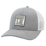 Racquet & Jog Patch Trucker Hat in Grey
