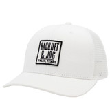 Racquet & Jog Patch Trucker Hat in White