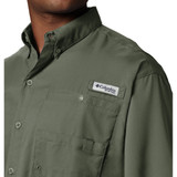 Columbia Men's PFG Tamiami II Shirt Cypress back view