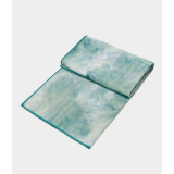 Manduka eQua Yoga Mat Towel in Wasabi Tie Dye
