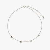 Pura Vida Mama Choker Necklace silver variant one worn
