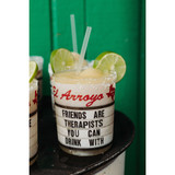 El Arroyo Set of 4 Sign Acrylic Cups Best Friends front view