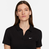 Nike Women's Sportswear Essential Crop Polo in Black colorway