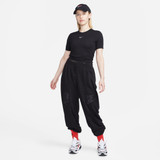 Nike Women's Sportswear Essential Slim Crop Tee Black front view