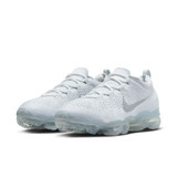 The Nike Air VaporMax Men's Flyknit Shoes in Pure Platinum and White