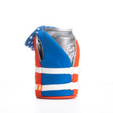 Puffin Drinkwear Liberty Buoy Koozie red angled product view